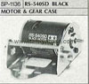 Tamiya 50136 RS-540SD BLACK MOTOR & GEAR CASE