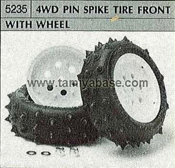 Tamiya 4WD PIN SPIKE TIRE FRONT WITH WHEEL 50235