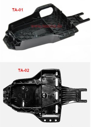 The TA-01 and TA-02 were almost the same except for the chassis tub.