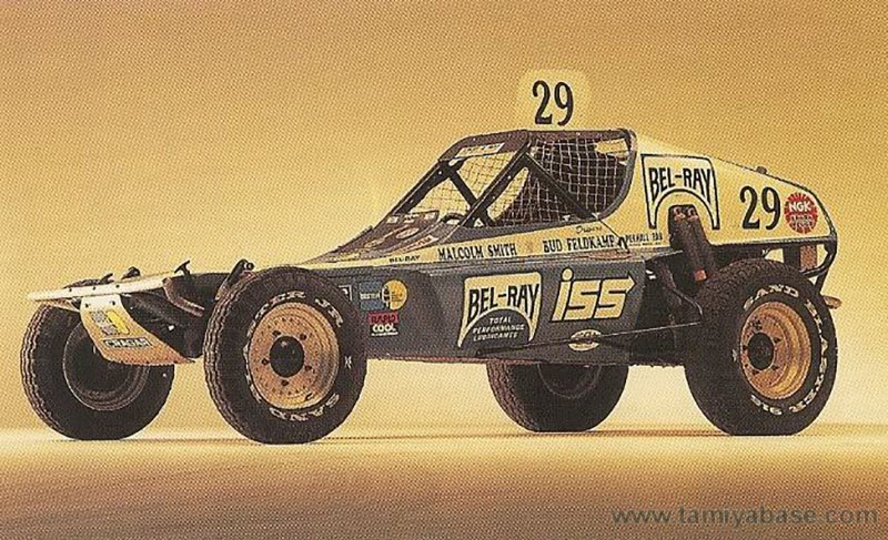 Original studio shot of the "Bel-Ray Bullet" driven by Bud Feldkamp and Malcolm Smith