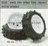 Tamiya 50235 4WD PIN SPIKE TIRE FRONT WITH WHEEL