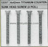 Tamiya 53097 4X42mm TITANIUM COUNTERSUNK HEAD SCREWS (4PCS)