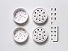 Tamiya 56542 TROP.42 REAR WHEEL (FOR 22 MM WIDE DOUBLE TIRES) WHITE