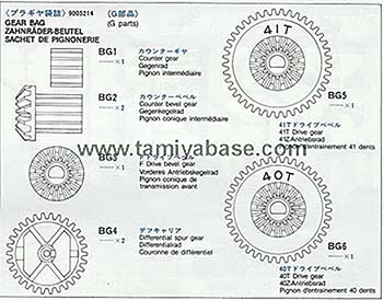 Tamiya GEAR BAG (G PARTS) (50310) 19005214