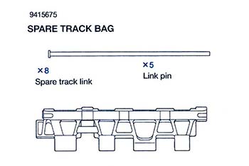 Tamiya SPARE TRACK BAG (SPARE TRACK LINK X8,LINK PIN X5 19415675