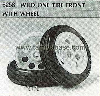 Tamiya WILD ONE TIRE FRONT WITH WHEEL 50258