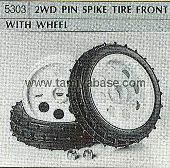 Tamiya 2WD PIN SPIKE TYRE FRONT WITH WHEEL 50303