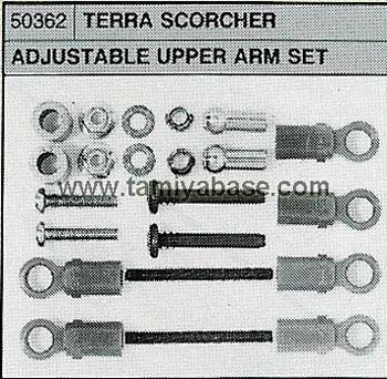 Tamiya TERRA SCORCHER ADJUSTABLE UPPER ARM SET 50362