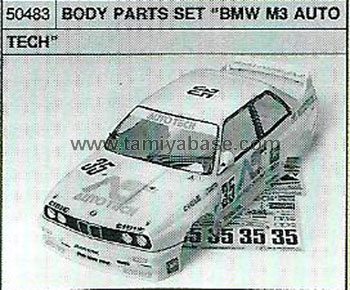 Tamiya BODY PARTS SET BMW M3 AUTO TECH 50483