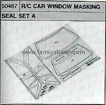 Tamiya R/C CAR WINDOW MASKING SEAL SET A 50487