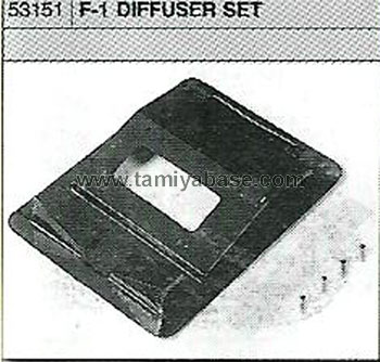 Tamiya F-1 DIFFUSER SET 53151