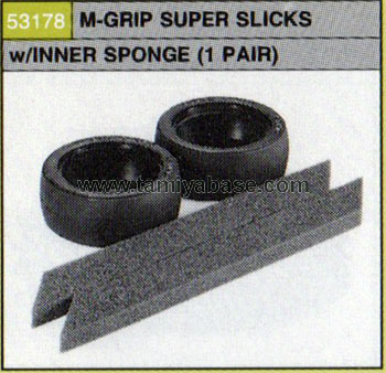 Tamiya M-GRIP SUPER SLICKS W/ INNER SPONGE (2 PCS) 53178