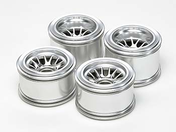 Tamiya F104 METAL PLATED MESH WHEEL SET FOR RUBBER TIRES 54201