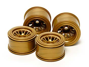 Tamiya F104 MESH WHEELS (FOR RUBBER TIRES / GOLD) 54527
