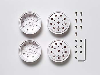 Tamiya TROP.42 REAR WHEEL (FOR 22 MM WIDE DOUBLE TIRES) WHITE 56542