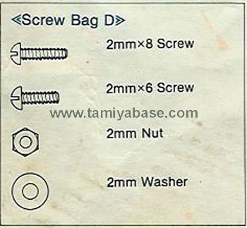 Tamiya SCREW BAG D SPP12