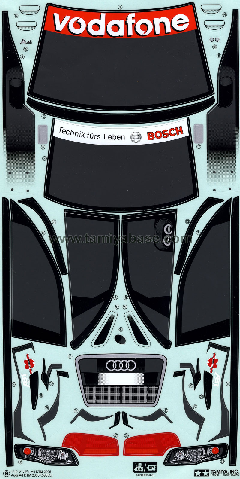 Tamiya 58355_1 Audi A4 DTM 2005 thumb 1