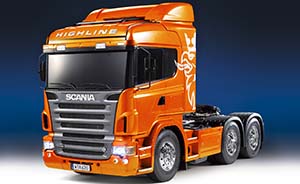 Tamiya Scania R620 6x4 Highline - Full Op. Finished (Metallic Orange) 23689