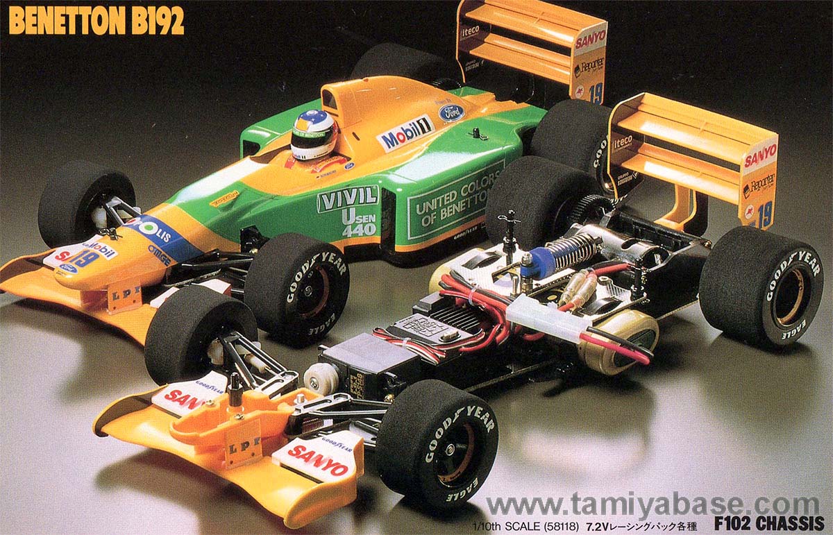 F1 1/10 Decal Set Benetton B190 1990 Choose Tyre Colour Tamiya F103 F104