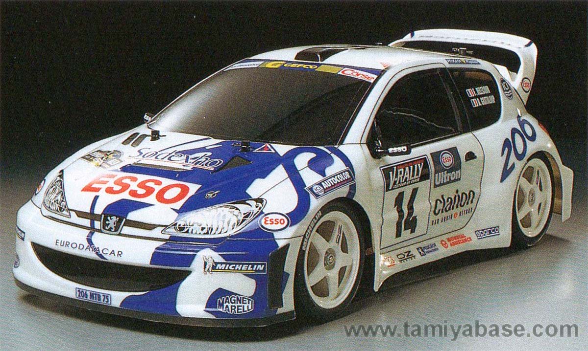 タミヤ 1/10 電動RC ボディ プジョー 206 WRC PEUGEOT TA03F-S 