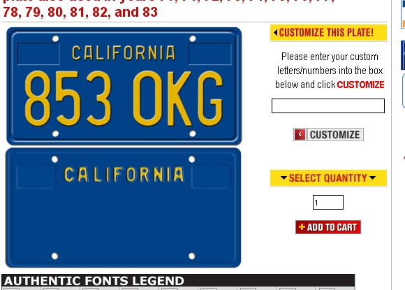 Printable Temporary License Plate Template California